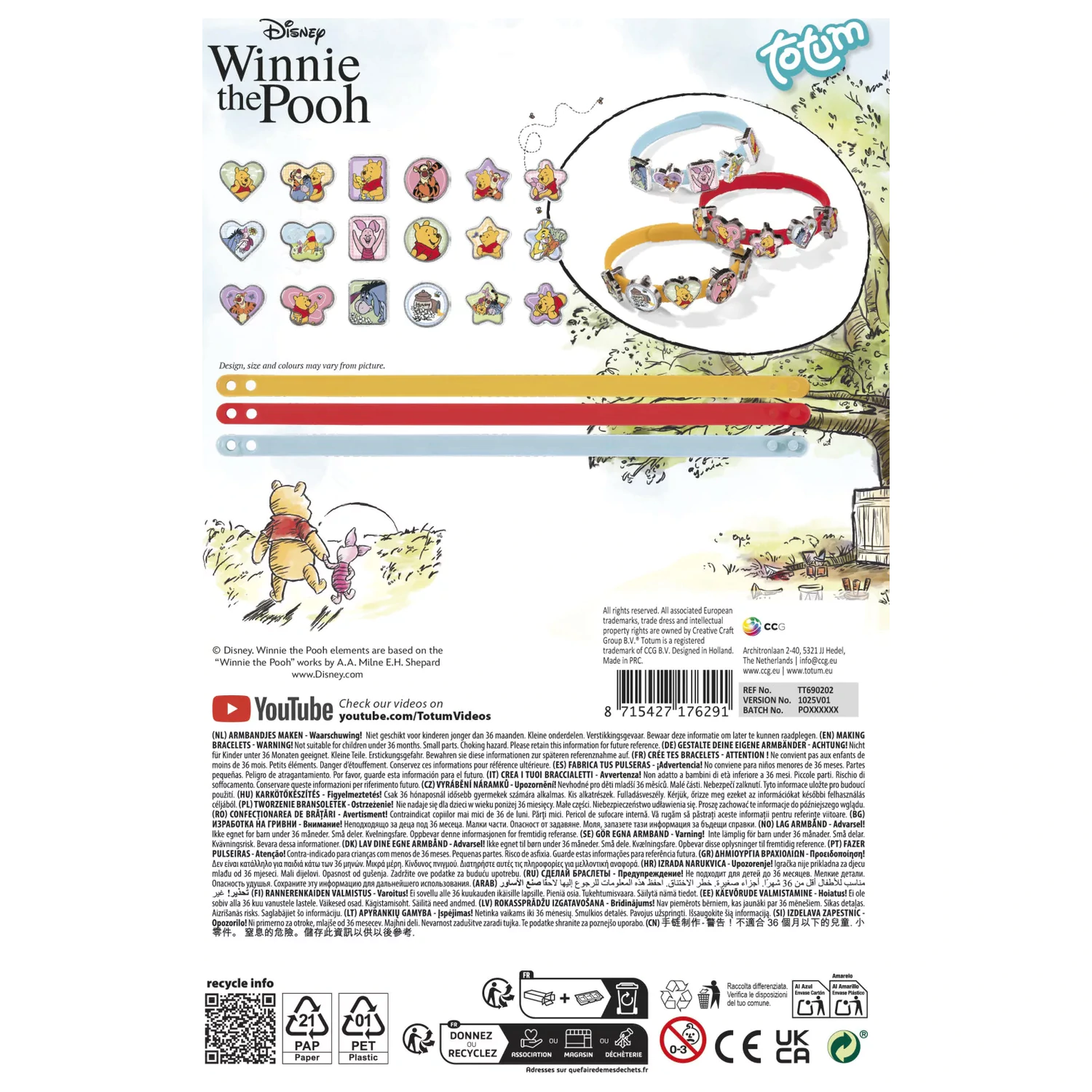Disney Winnie the Pooh Happy komplet za izradu narukvica fotografija proizvoda