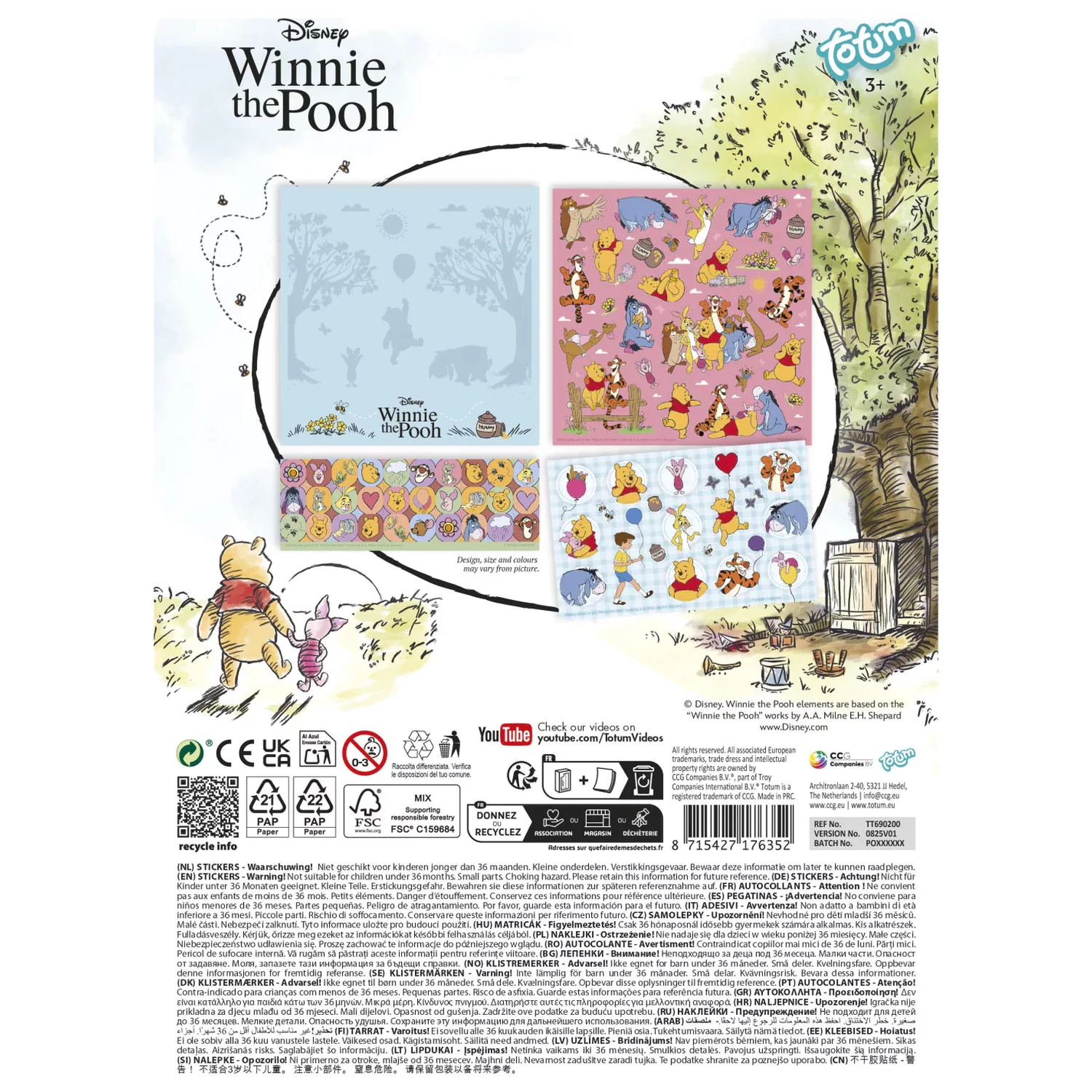 Disney Winnie the Pooh Happy Set naljepnica fotografija proizvoda