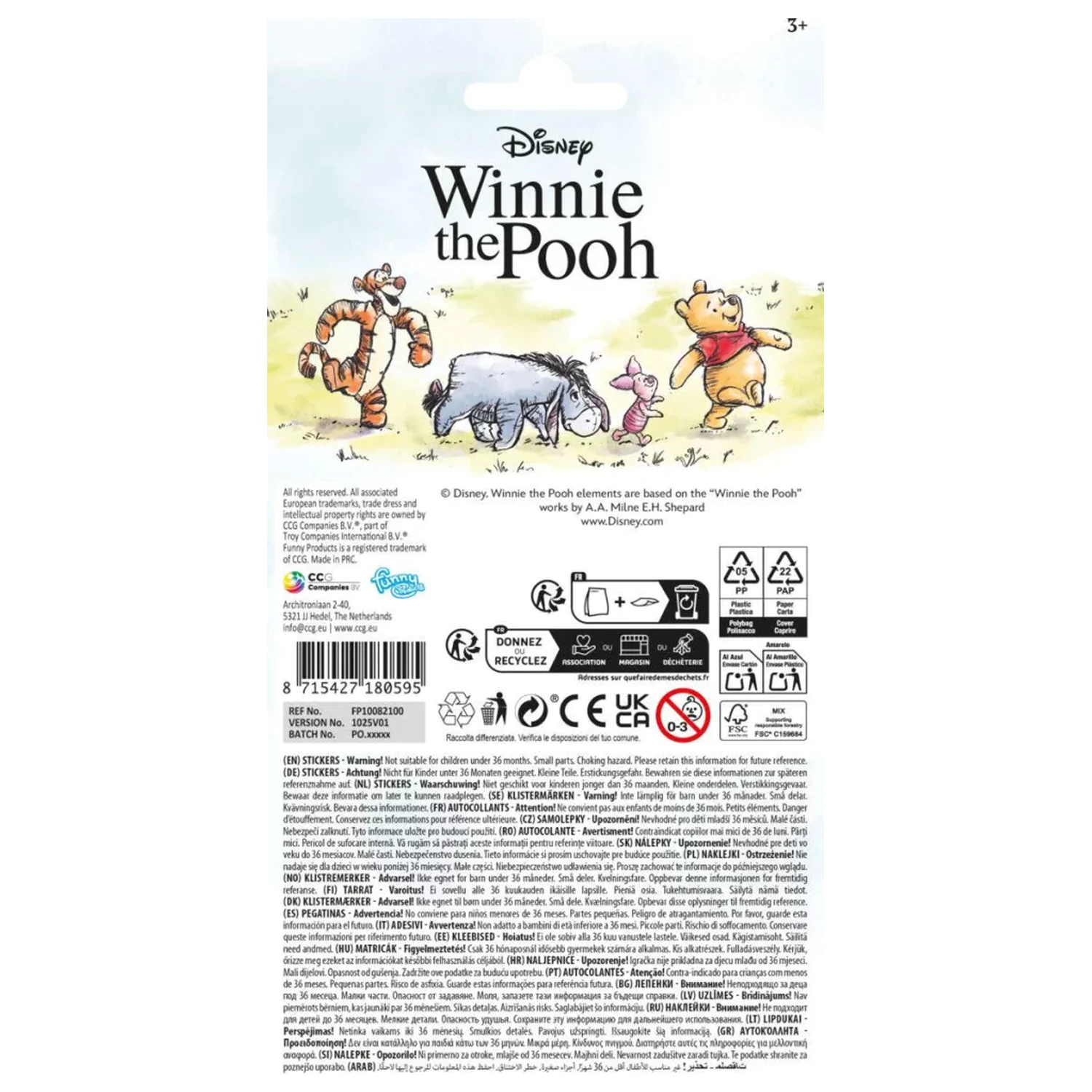 Disney Winnie the Pooh Hunny naljepnica fotografija proizvoda