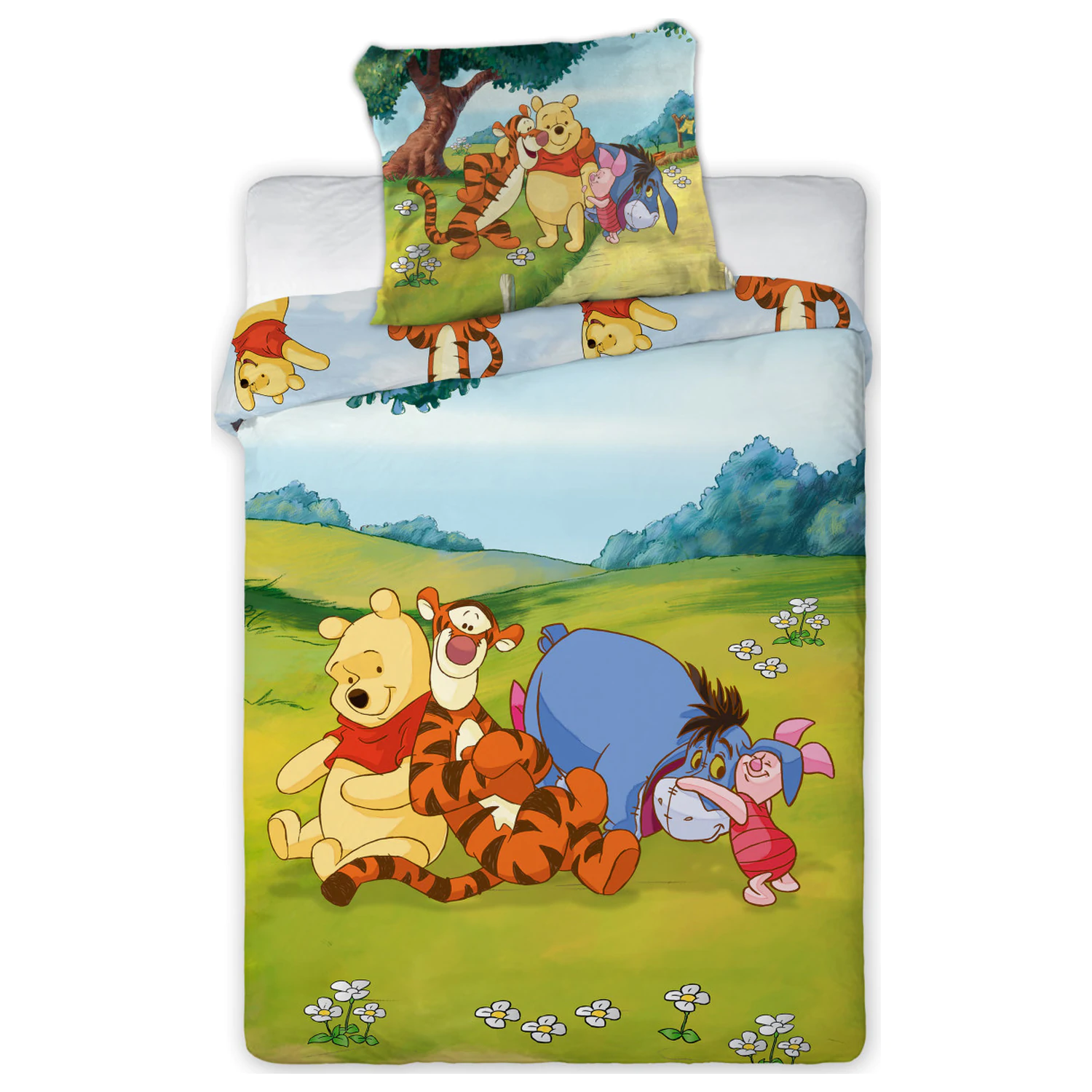 Disney Winnie the Pooh Sunny Meadow navlaka za dječju poplun fotografija proizvoda