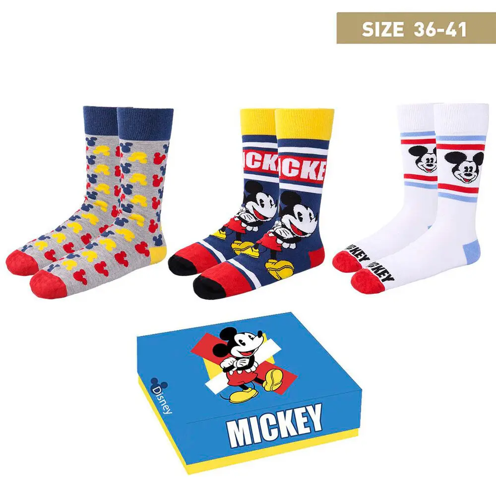 Disney Čarape 3-Pack Mickey Mouse 36-41 fotografija proizvoda