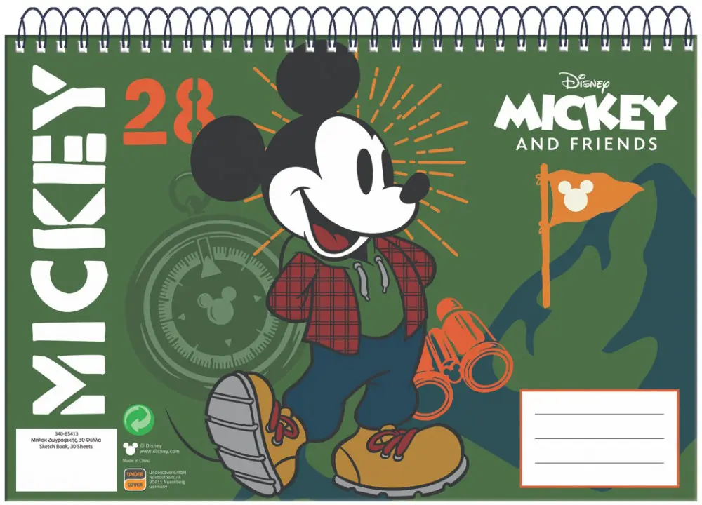 Disney Mickey A/4 Spiralni blok za skiciranje, 30 listova fotografija proizvoda
