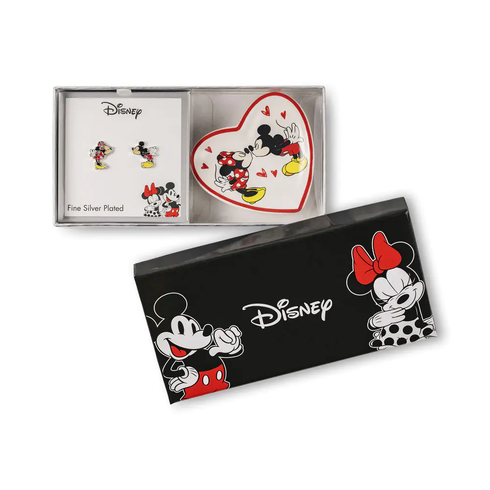 Disney Mickey & Minnie naušnice i tanjurić za nakit fotografija proizvoda