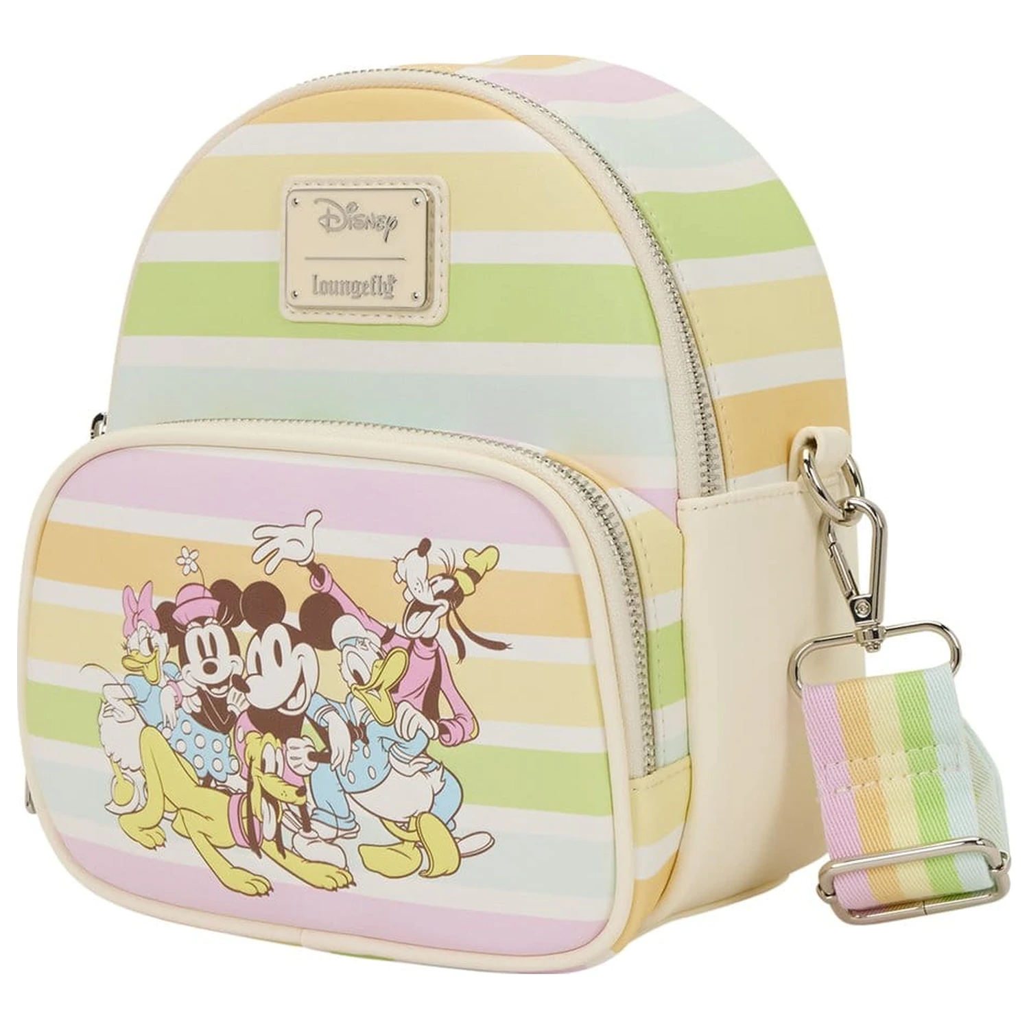 Disney by Loungefly Crossbody torba Mickey and Friends Rainbow Stribes fotografija proizvoda