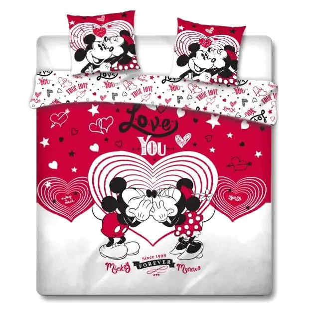 Disney Mickey and Minnie Love navlaka za poplun krevet 135 cm fotografija proizvoda