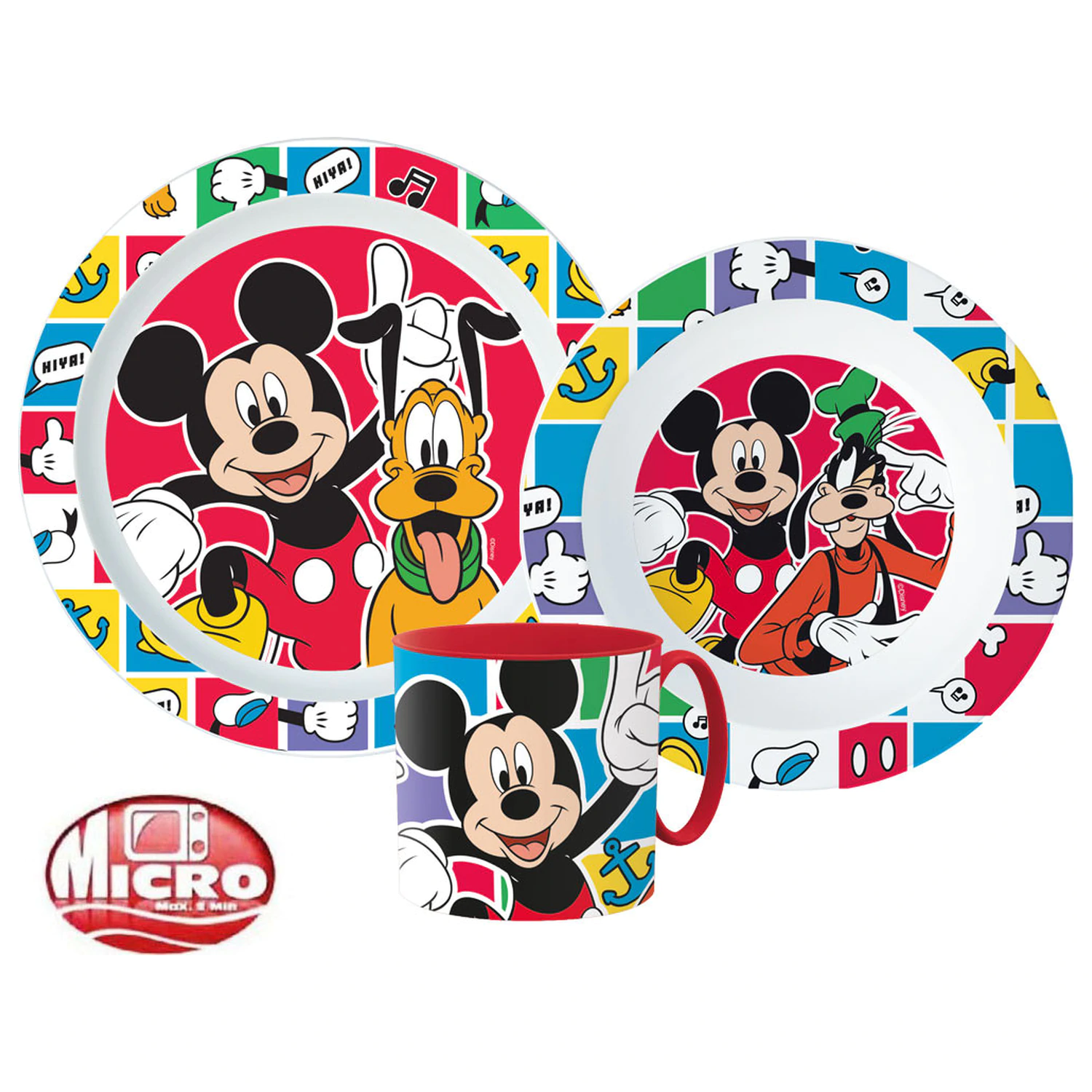 Disney Mickey Better Together Set posuđa za jelo, set mikro plastičnog posuđa sa šalicom fotografija proizvoda