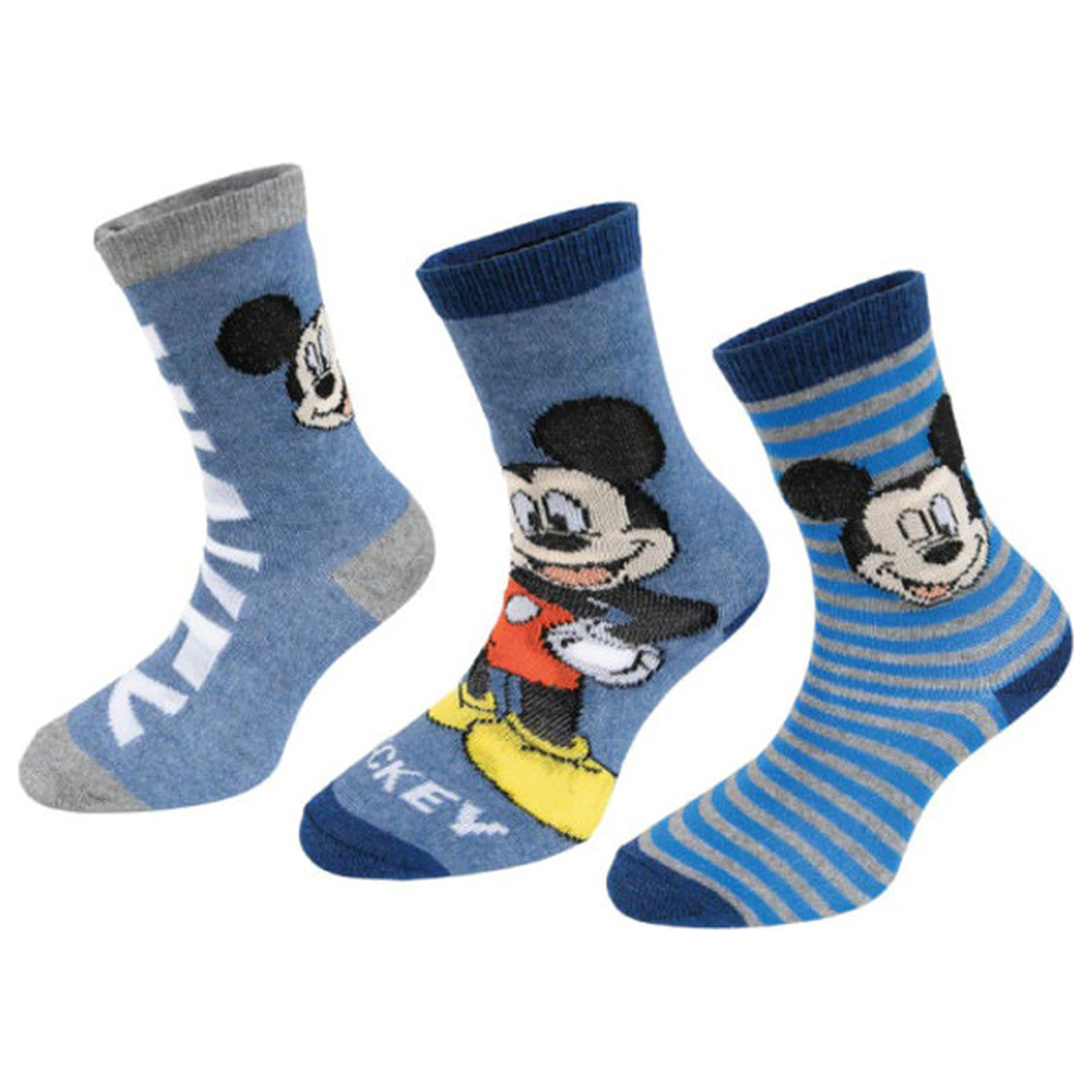 Disney Mickey Blue Stripe dječje čarape 31/34 fotografija proizvoda