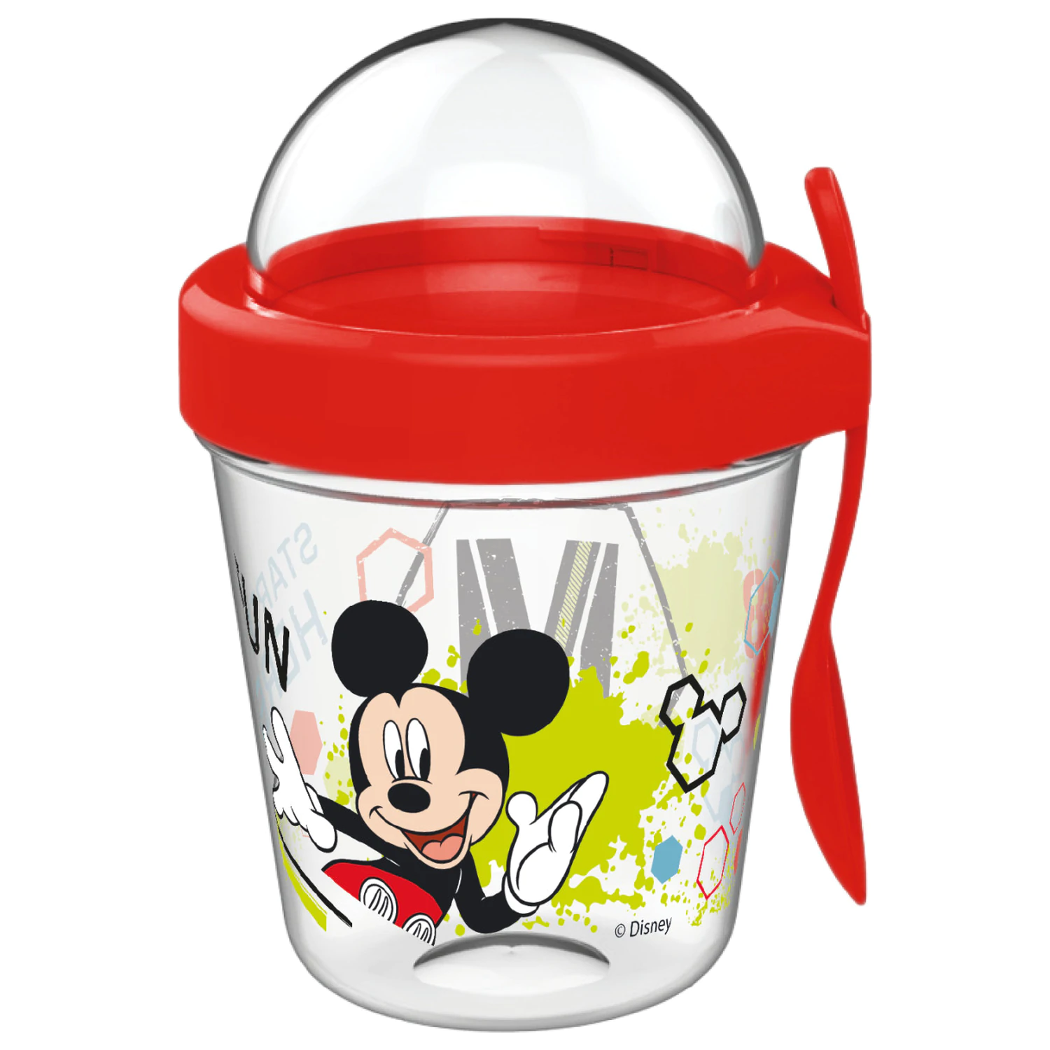 Disney Mickey Fun šalica s poklopcem za držač grickalica i žlicom 350 ml fotografija proizvoda