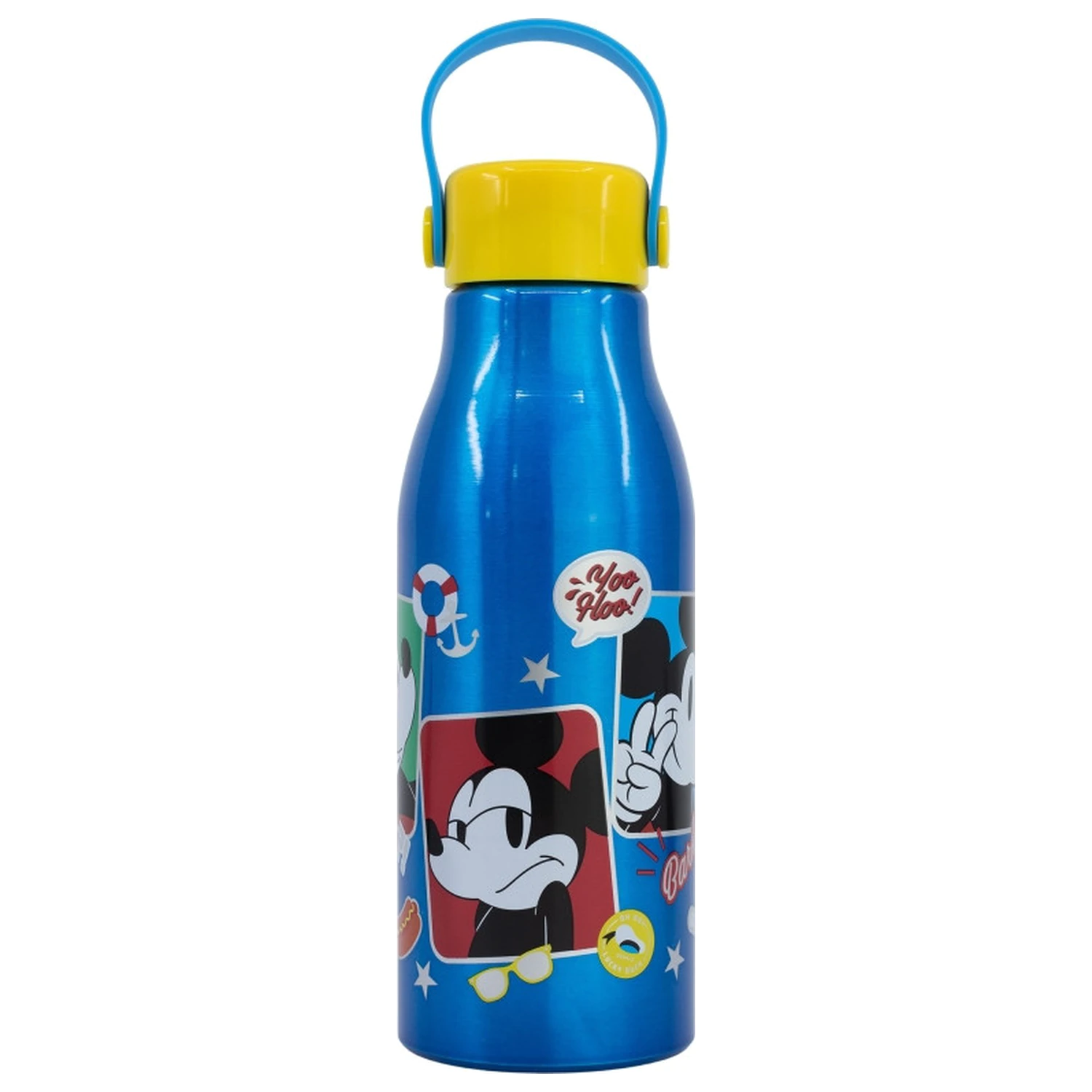 Disney Mickey Fun-Tastic Flexi aluminijska boca za vodu s navojnim čepom i vješalicom, 760 ml fotografija proizvoda