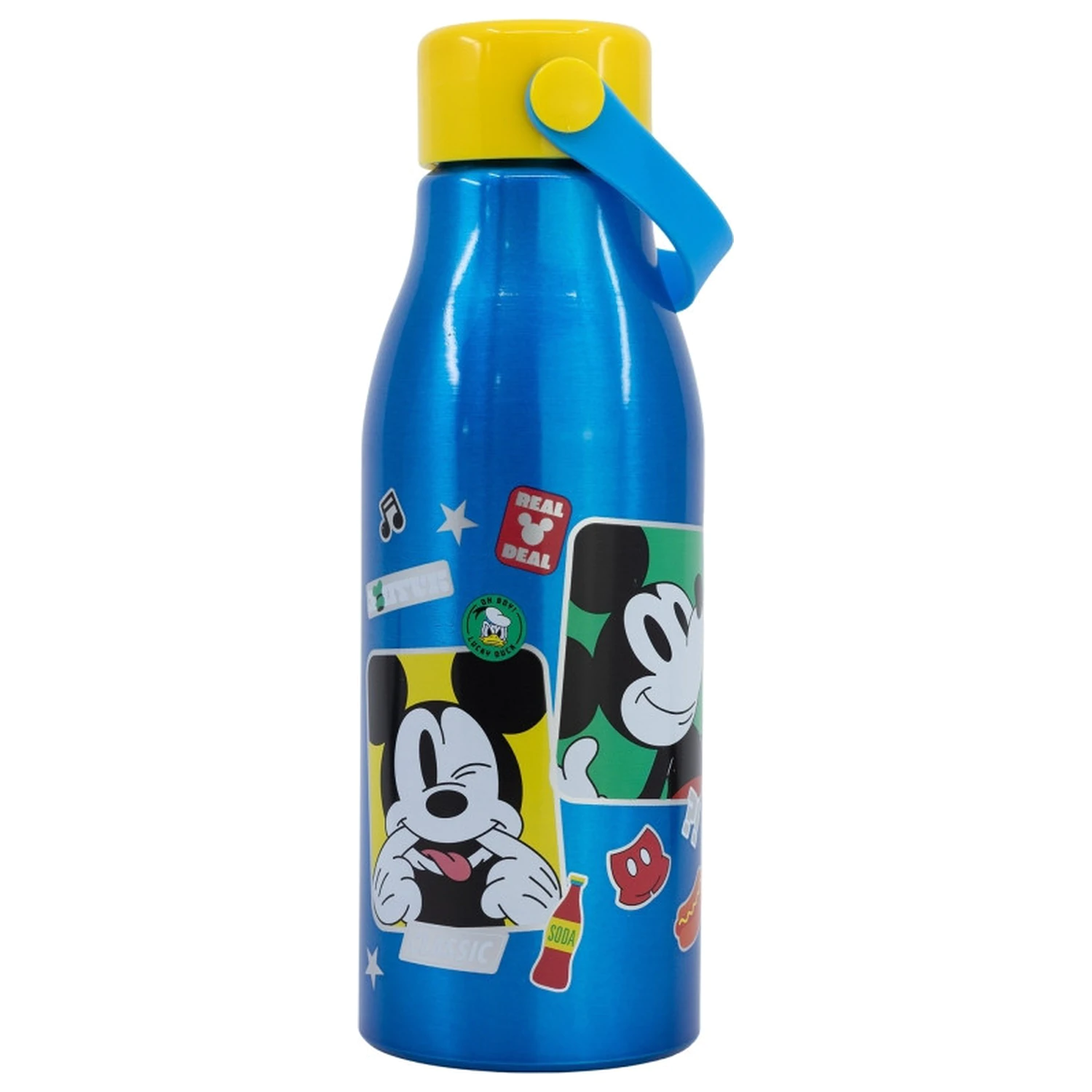 Disney Mickey Fun-Tastic Flexi aluminijska boca za vodu s navojnim čepom i vješalicom, 760 ml fotografija proizvoda