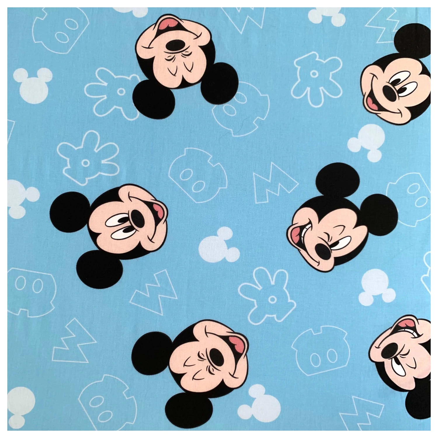 Disney Mickey Funny Head posteljina s gumicom 90x200 cm fotografija proizvoda