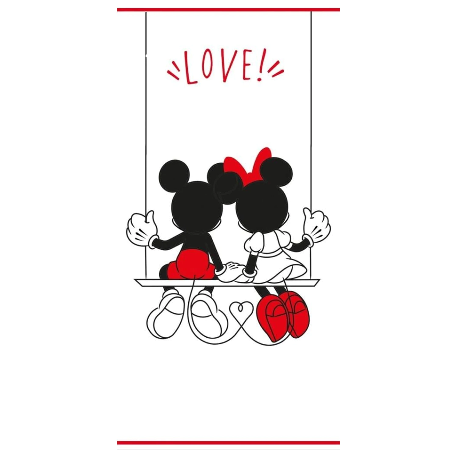 Disney Mickey & Minnie "Love" ručnik za plažu 70x140cm fotografija proizvoda