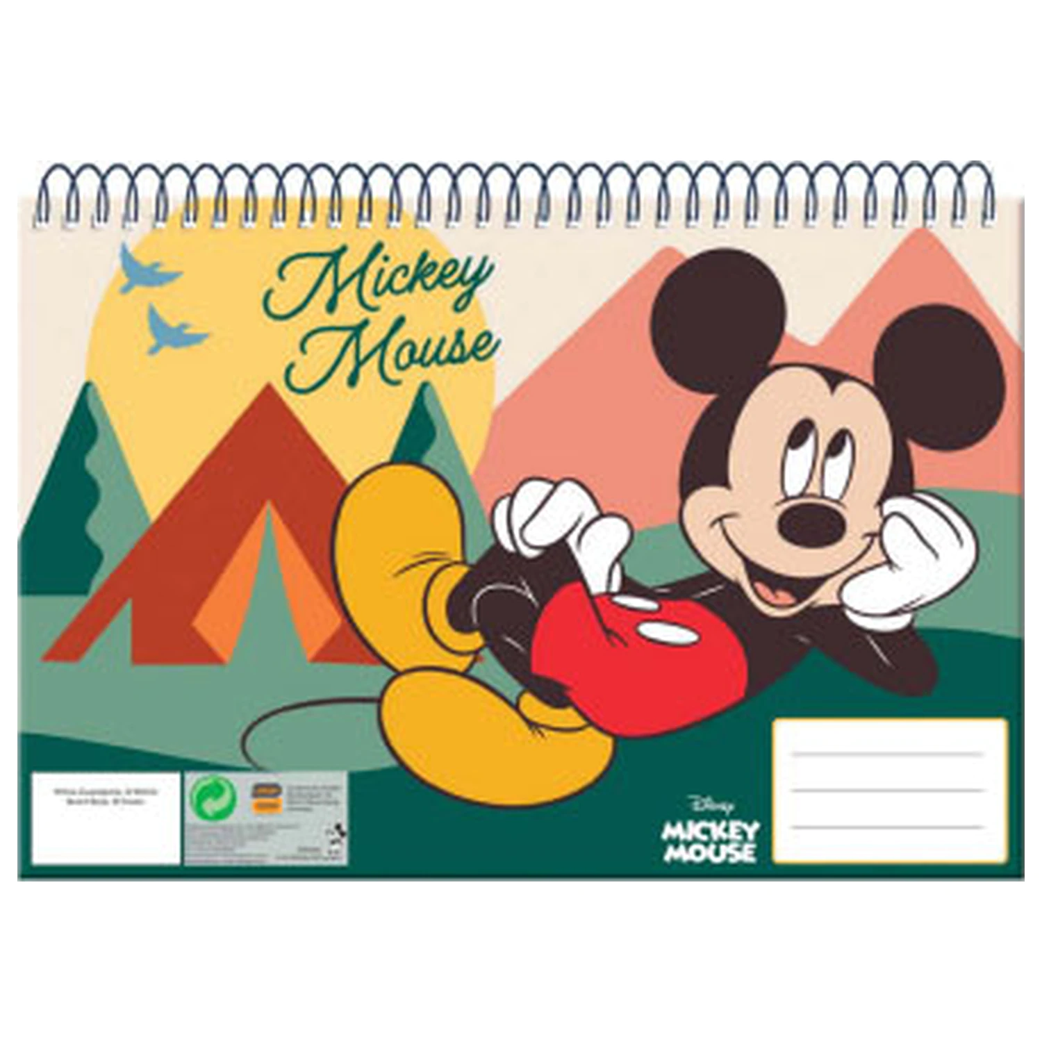 Disney Mickey Nature A/4 spiralna bilježnica za skiciranje, 30 listova fotografija proizvoda