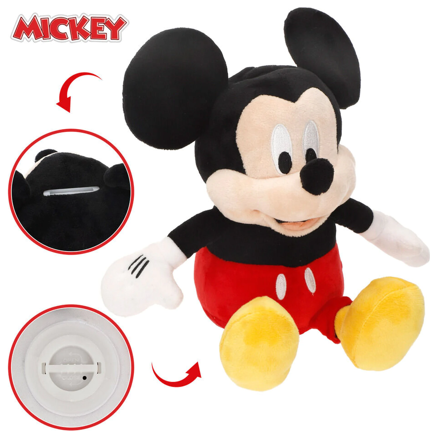 Disney Mickey štedna kasica plišana igračka 20cm fotografija proizvoda