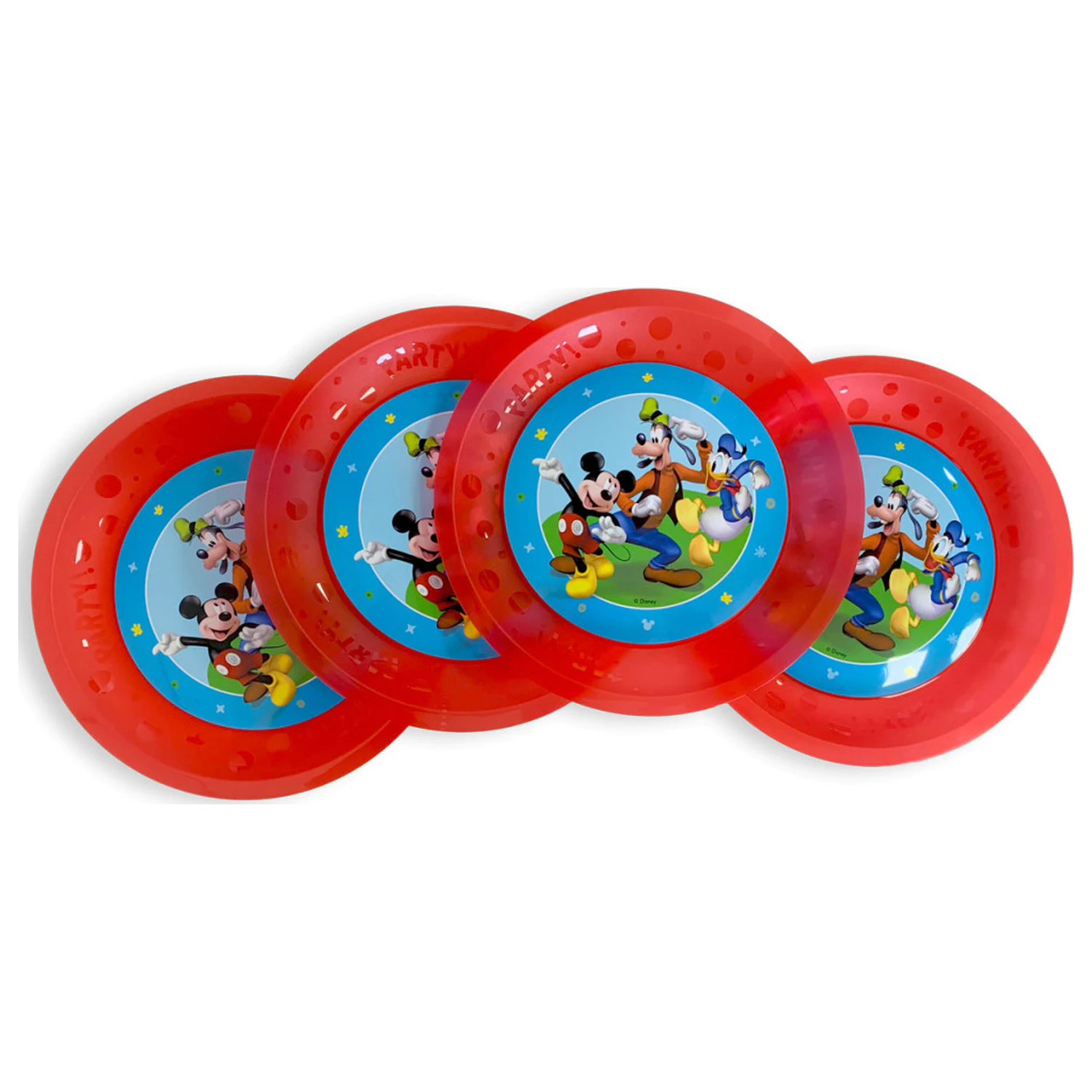 Disney Mickey Rock the House micro premium plastični plitki tanjur, set od 4 komada, 21 cm fotografija proizvoda
