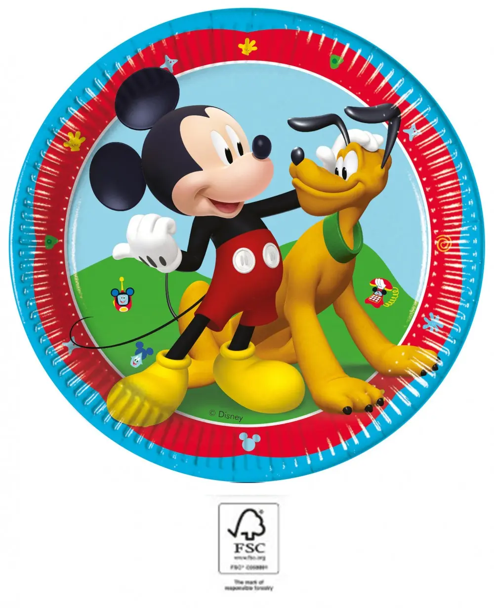 Disney Mickey Rock the House papirnati tanjur, 8 komada, 20 cm, FSC fotografija proizvoda