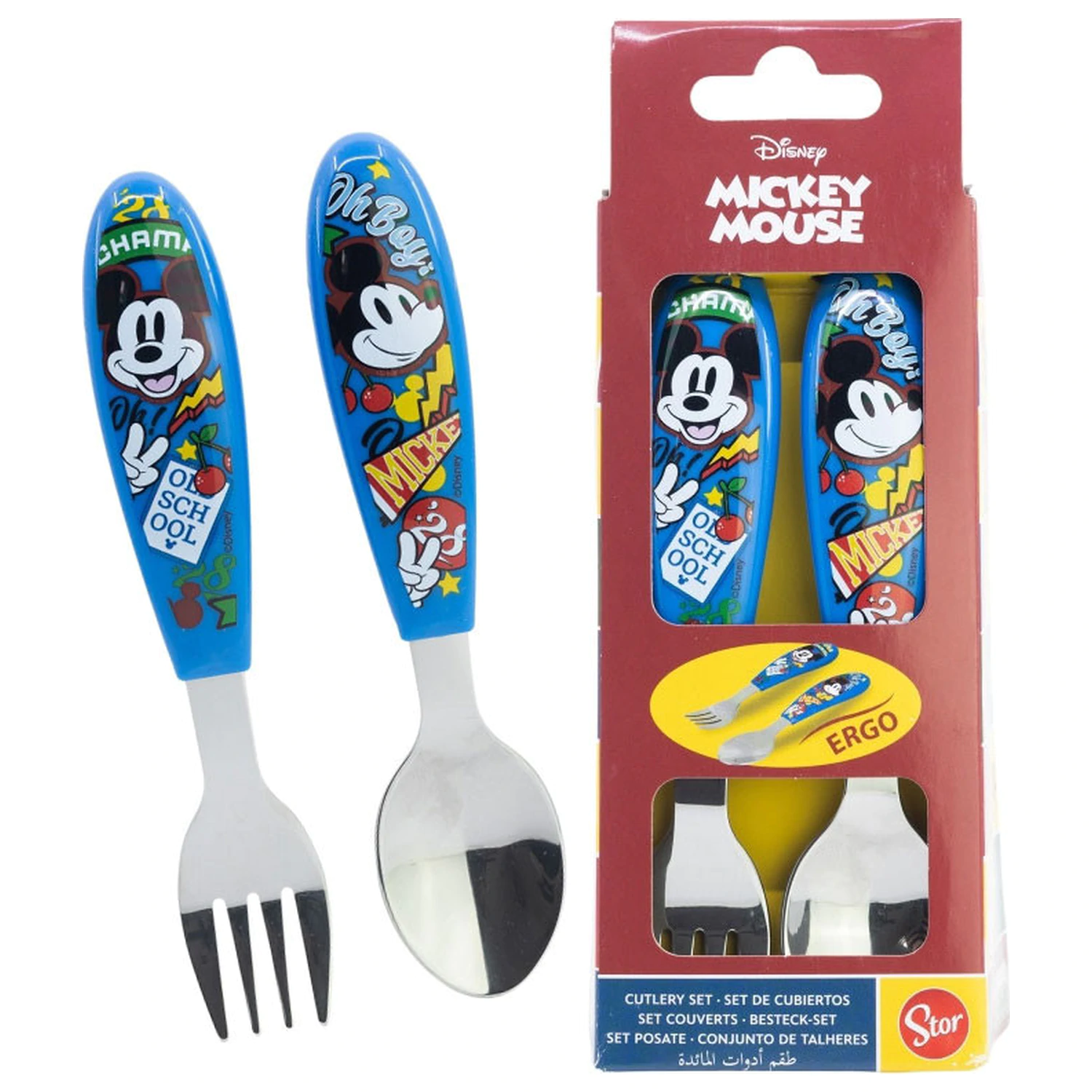Disney Mickey True Champions Metal Ergo set pribora za jelo - 2 komada fotografija proizvoda