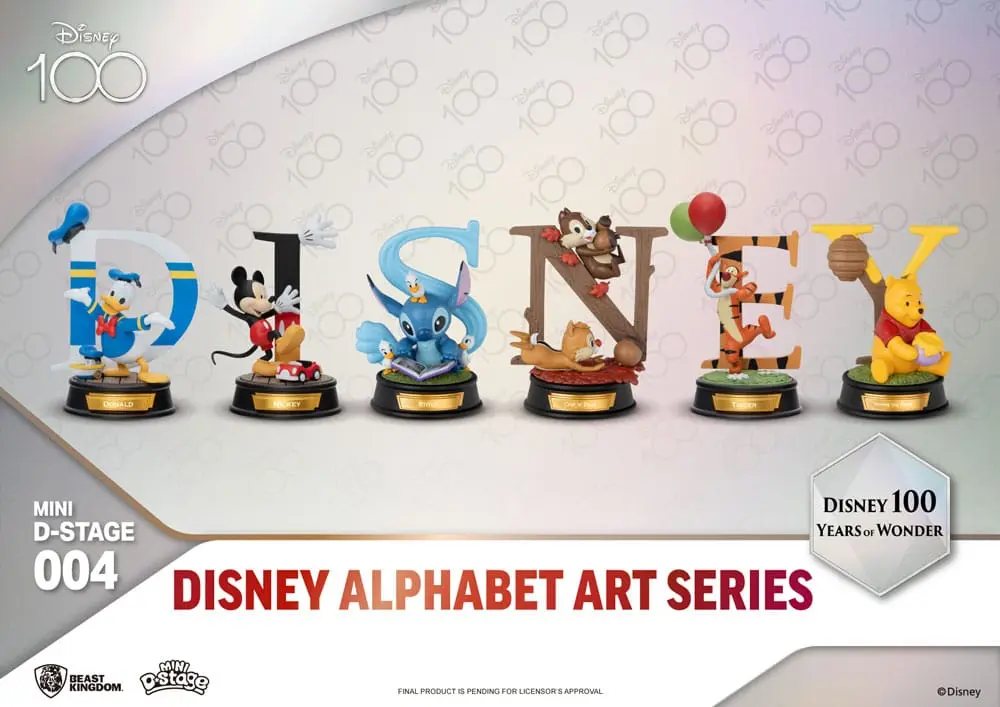 Disney mini diorama pozornica kipići paket od 6, 100 Years of Wonder-Disney Alphabet Art 10 cm fotografija proizvoda