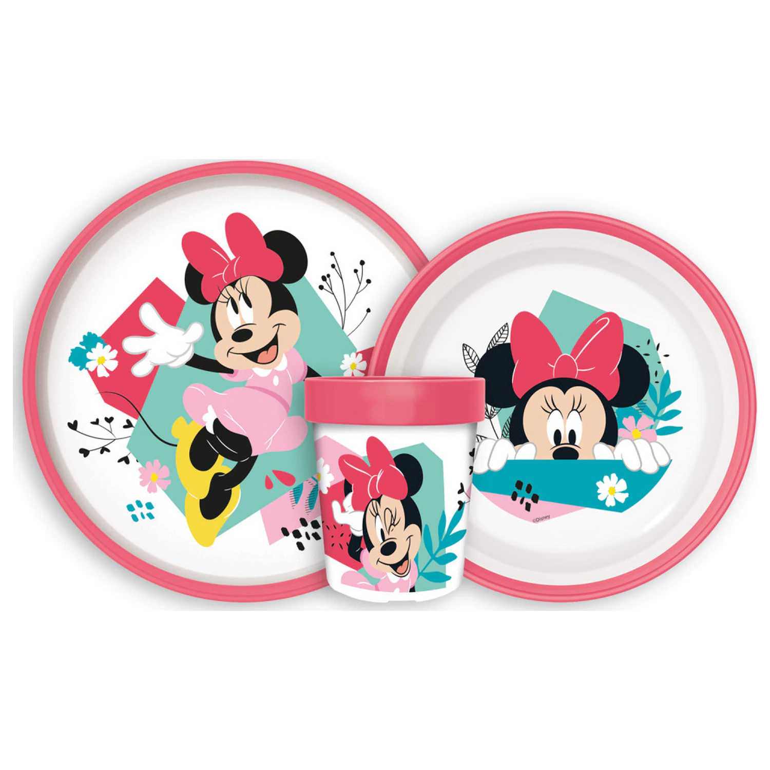 Disney Minnie Being More Protuklizni set posuđa za večeru, Micro plastični set fotografija proizvoda