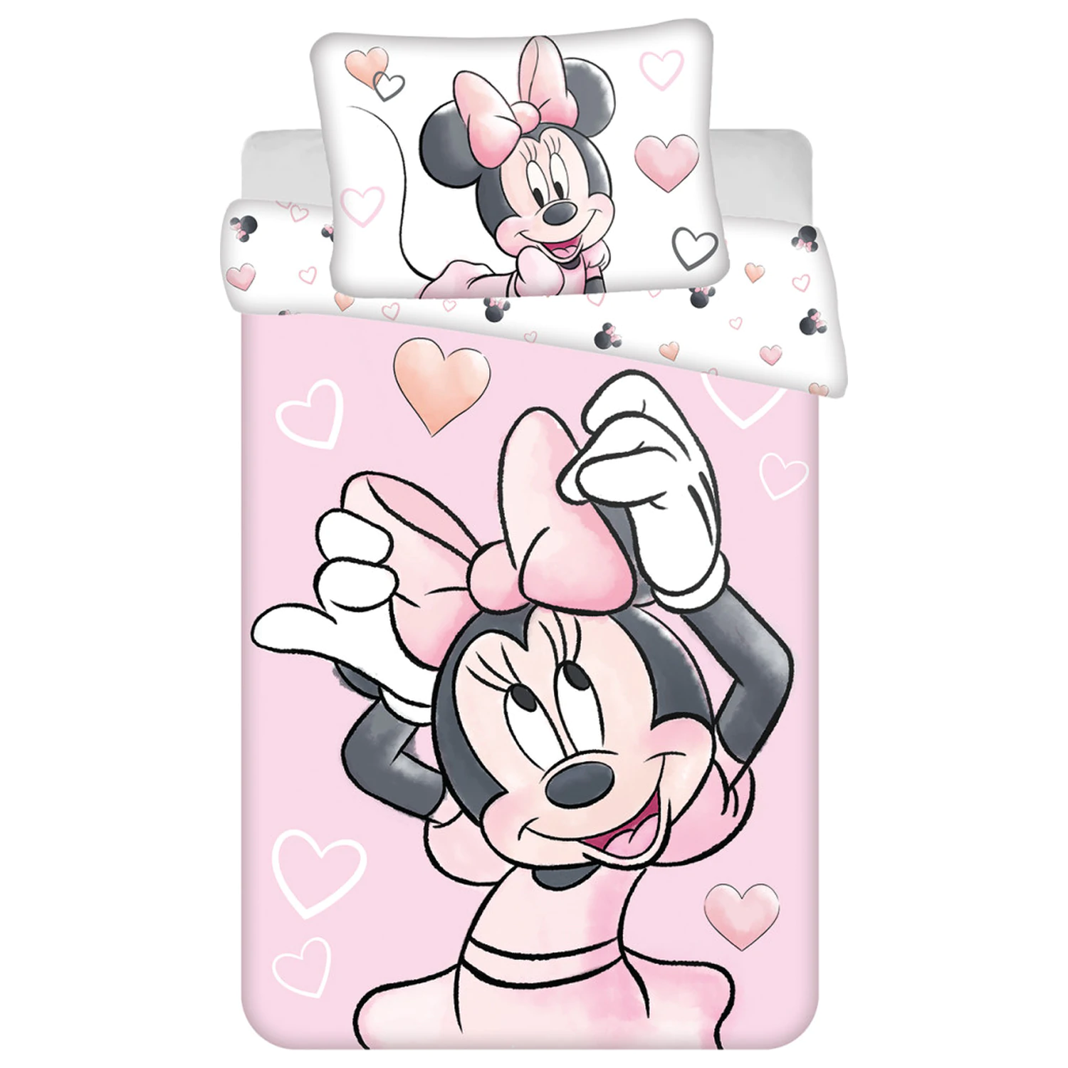 Disney Minnie Blush Pink dječja navlaka za poplun za mališane fotografija proizvoda