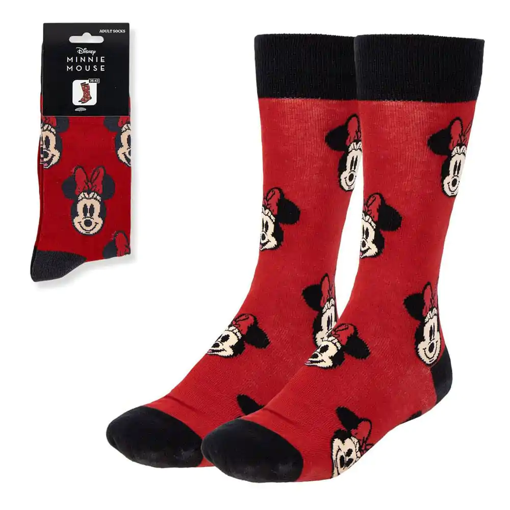 Disney čarape Minnie Face Red 36-43 fotografija proizvoda