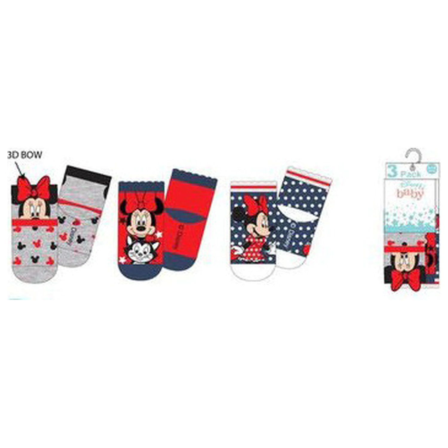 Disney Minnie Figaro dječje čarape 6/12 mjeseci fotografija proizvoda