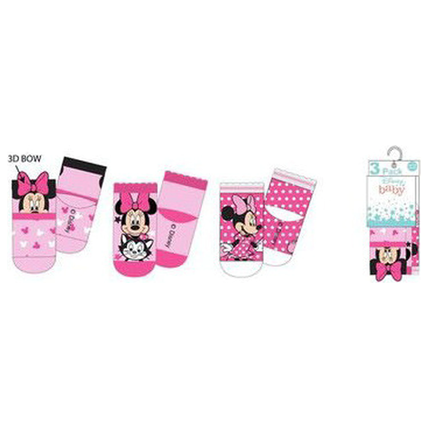Disney Minnie Figaro Pink dječje čarape 6-12 mjeseci fotografija proizvoda