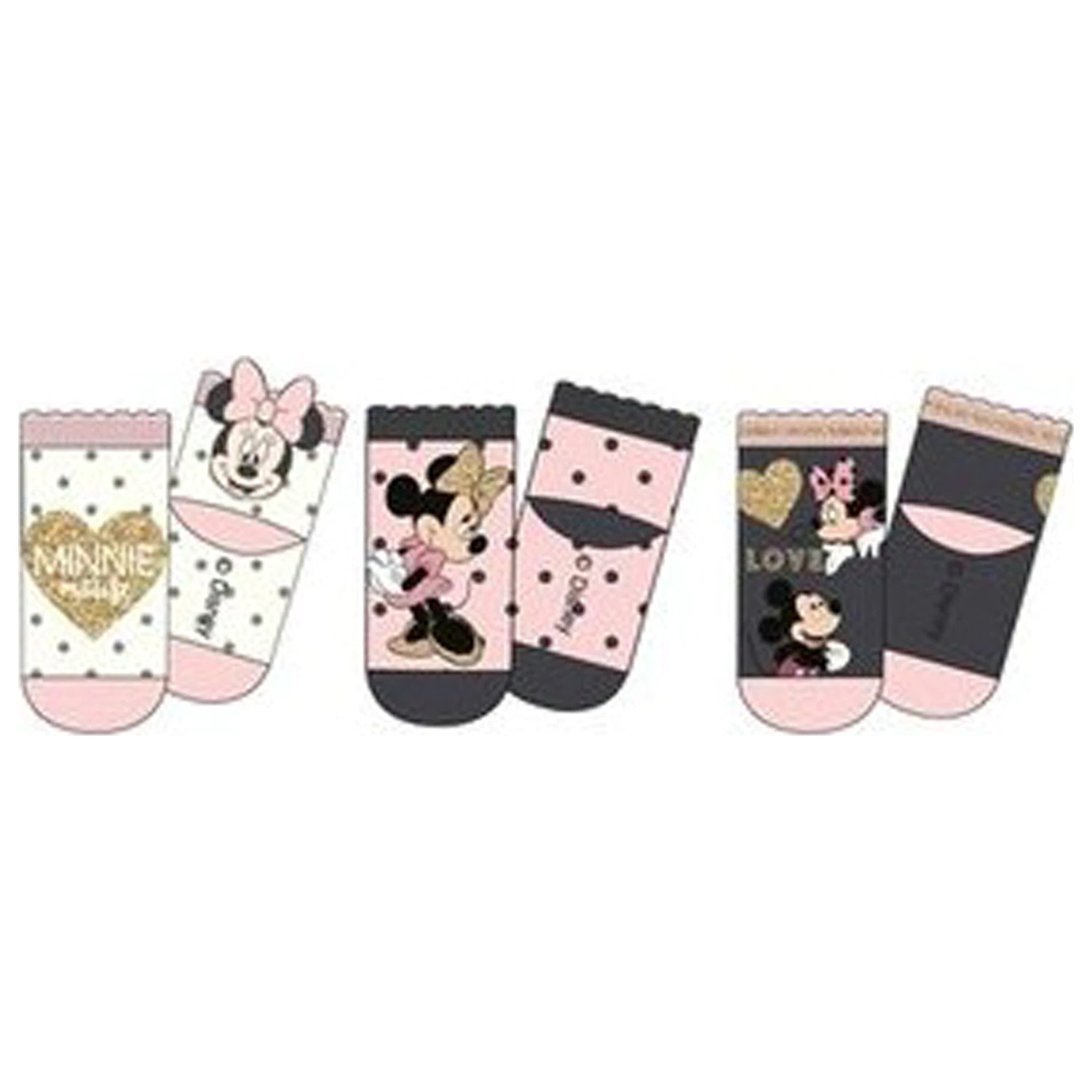 Disney Minnie Heart dječje čarape 6/12 mjeseci fotografija proizvoda