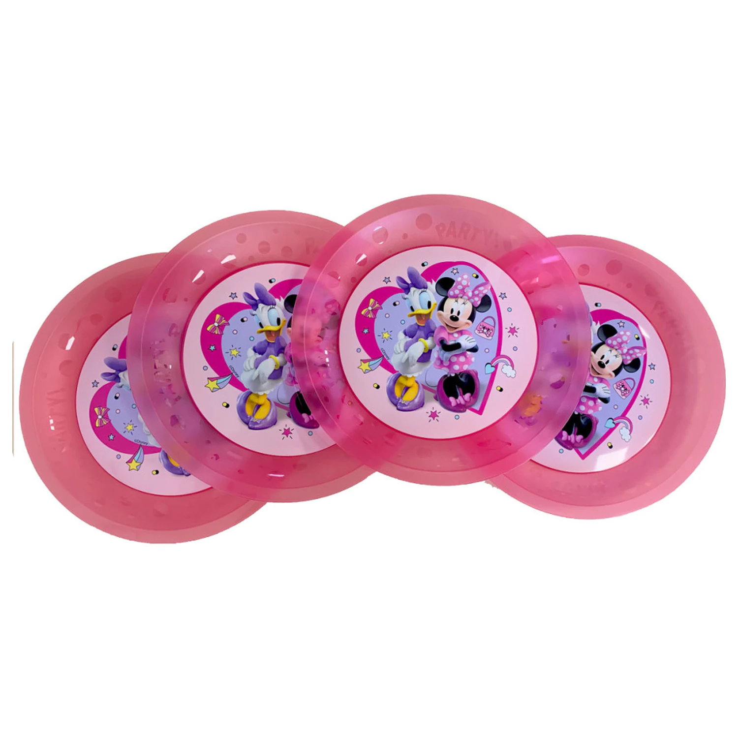 Disney Minnie Junior mikro premium plastični tanjur za jelo set od 4 komada 21 cm fotografija proizvoda