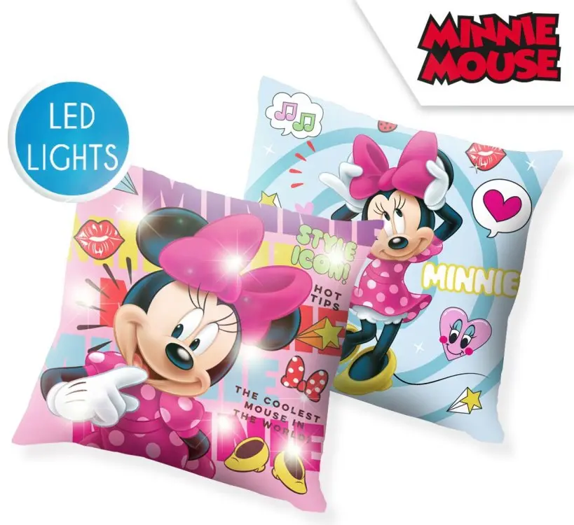 Disney Minnie LED Svjetleći Jastuk, Dekorativni jastuk 40*40 cm fotografija proizvoda