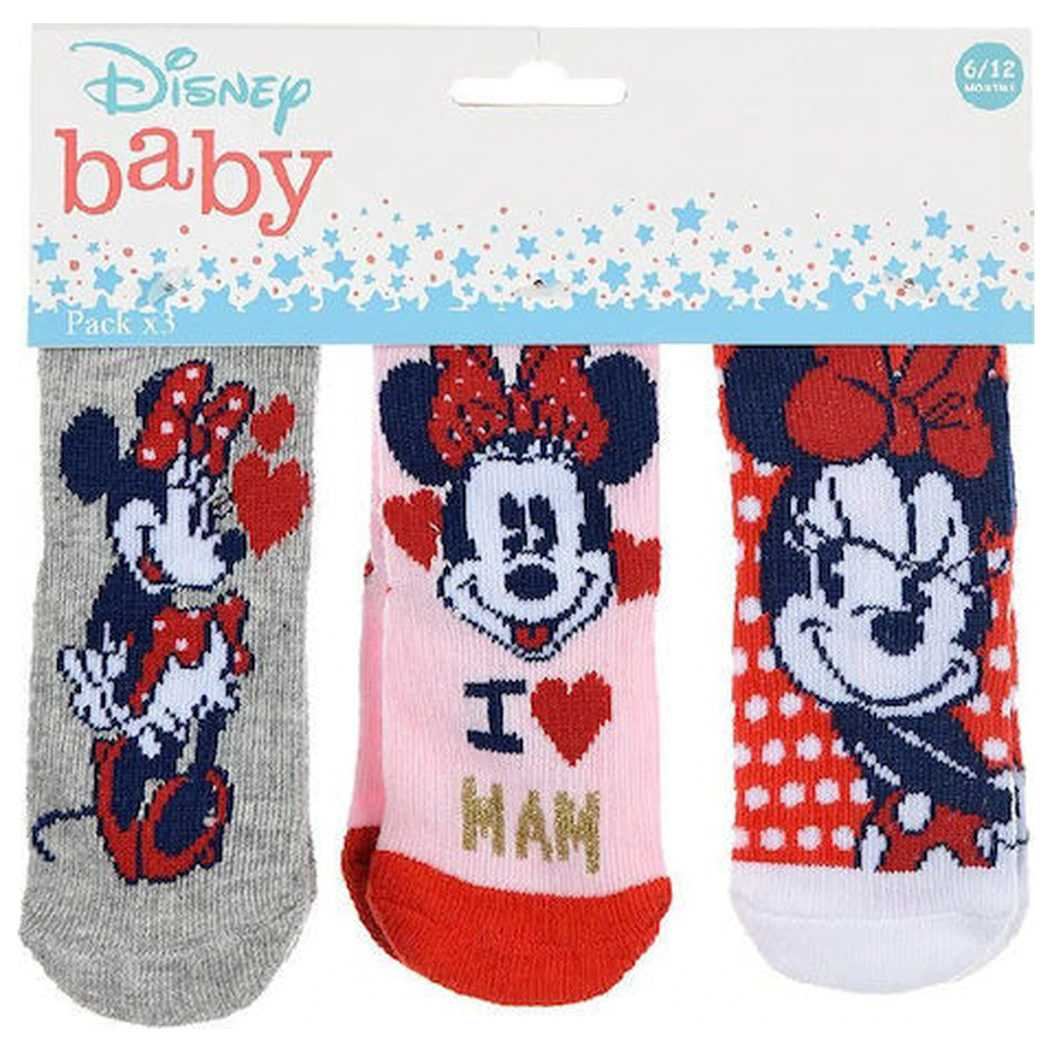 Disney Minnie Love Mom dječje čarape 0-6 mjeseci fotografija proizvoda