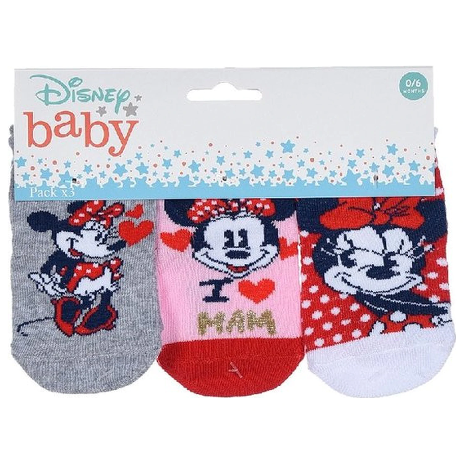 Disney Minnie Love Mom dječje čarape 6-12 mjeseci fotografija proizvoda
