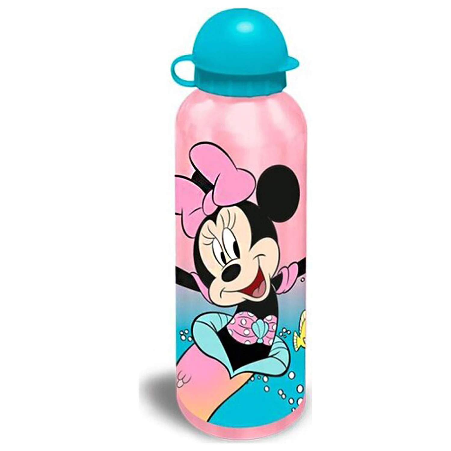 Disney Minnie Mermaid Aluminijska boca za vodu s čepom za piće 500 ml fotografija proizvoda