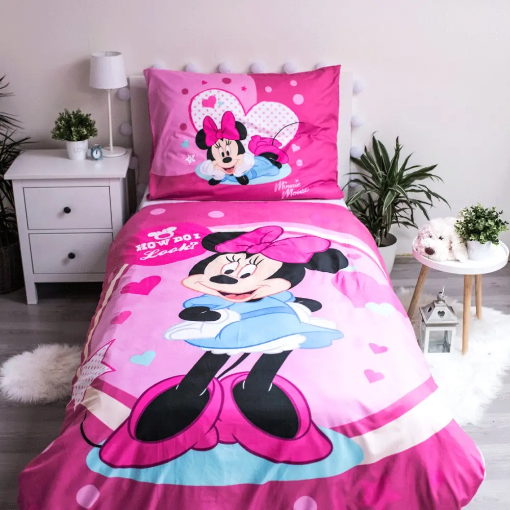 Disney Minnie mikrofiber navlaka za poplun 140x200 cm, 70x90 cm fotografija proizvoda
