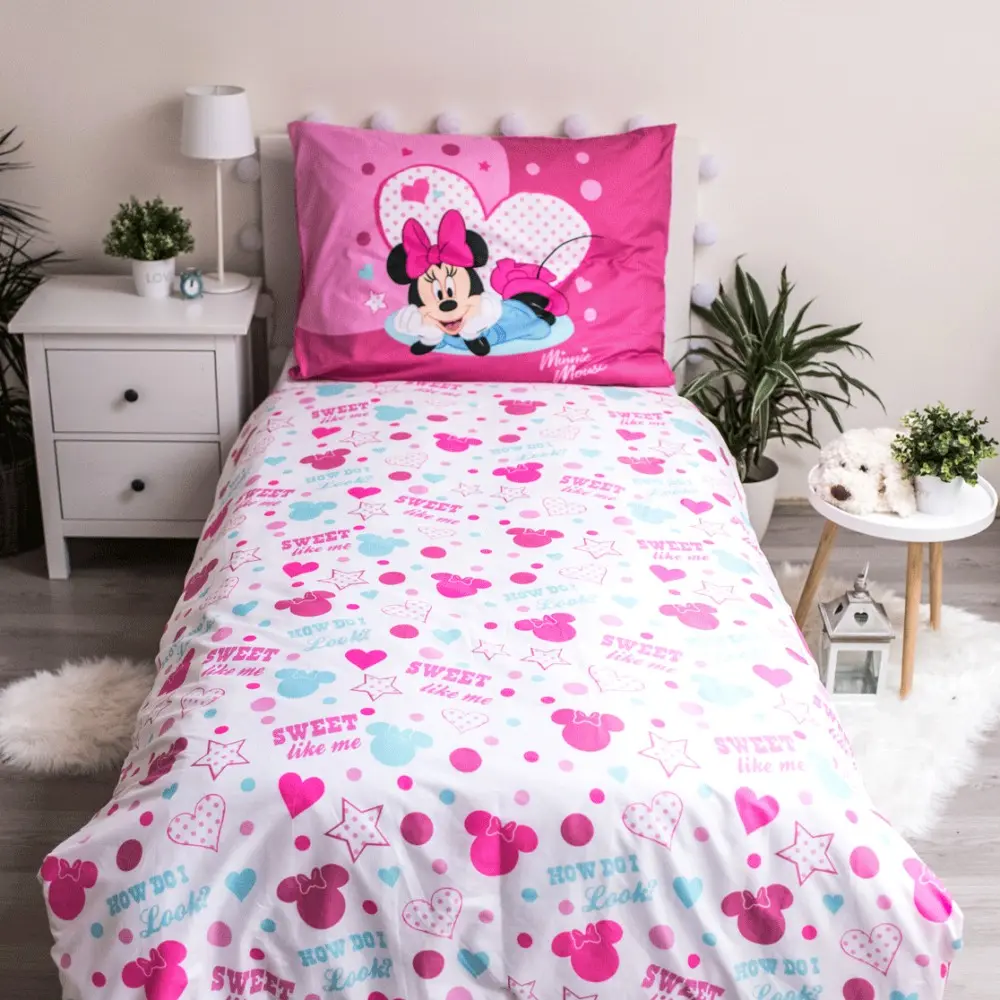Disney Minnie mikrofiber navlaka za poplun 140x200 cm, 70x90 cm fotografija proizvoda