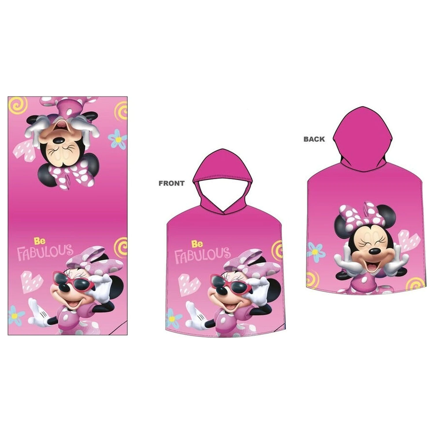 Disney Minnie pončo ručnik od mikrofibre fotografija proizvoda