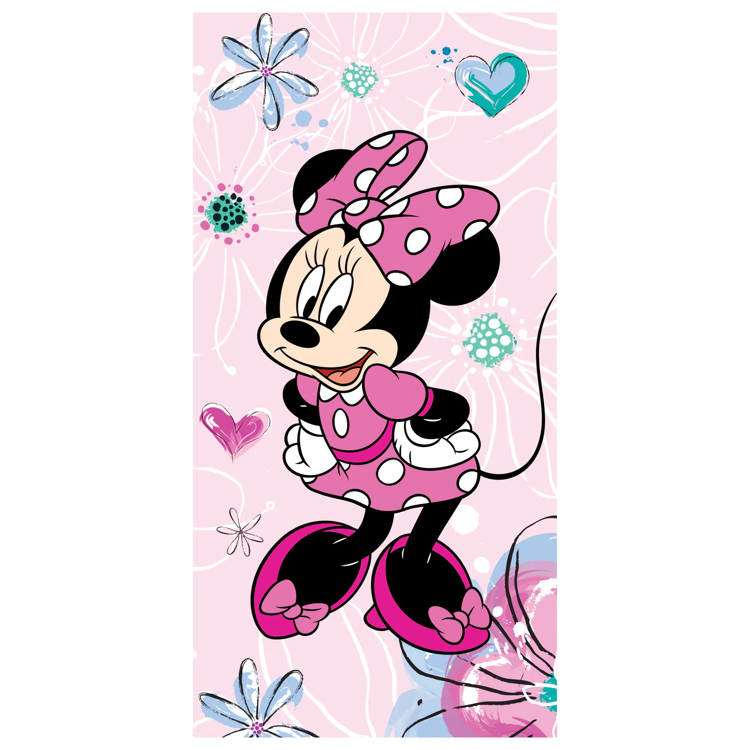 Disney Minnie Ružičasta cvjetna ručnik fotografija proizvoda