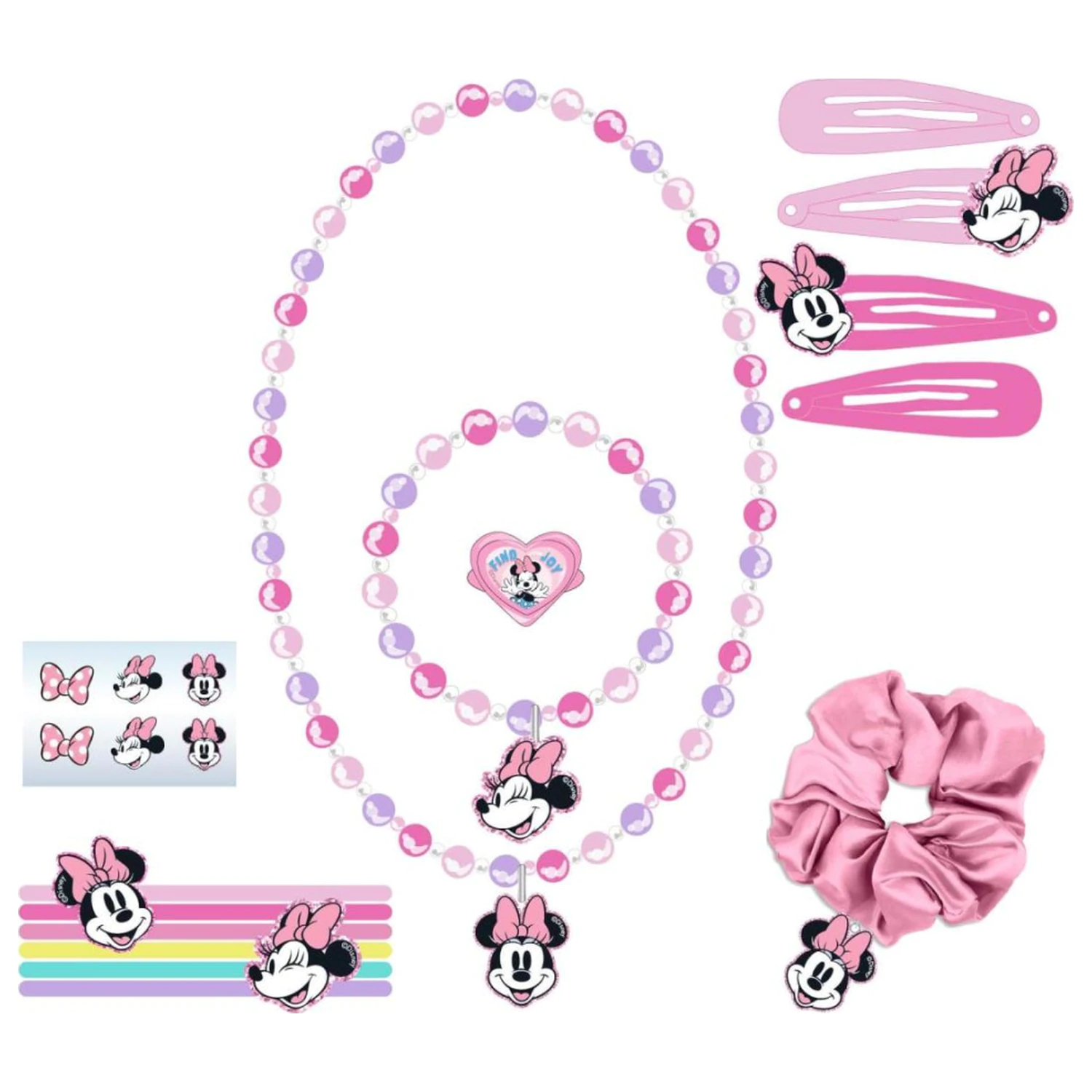 Disney Minnie Pink set dodataka za kosu i nakita, 15 komada fotografija proizvoda