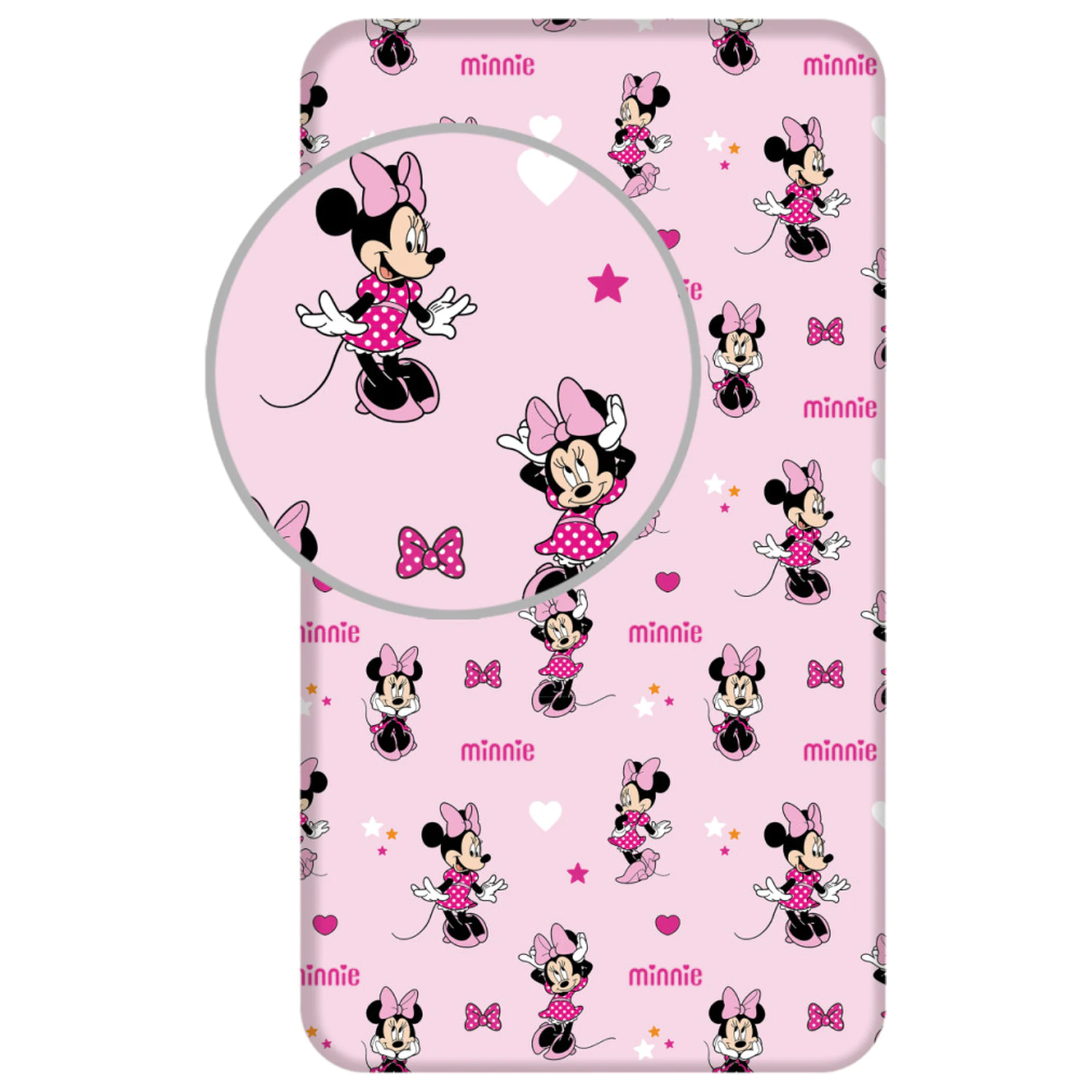 Disney Minnie Pretty in Pink donja plahta 90x200 cm fotografija proizvoda