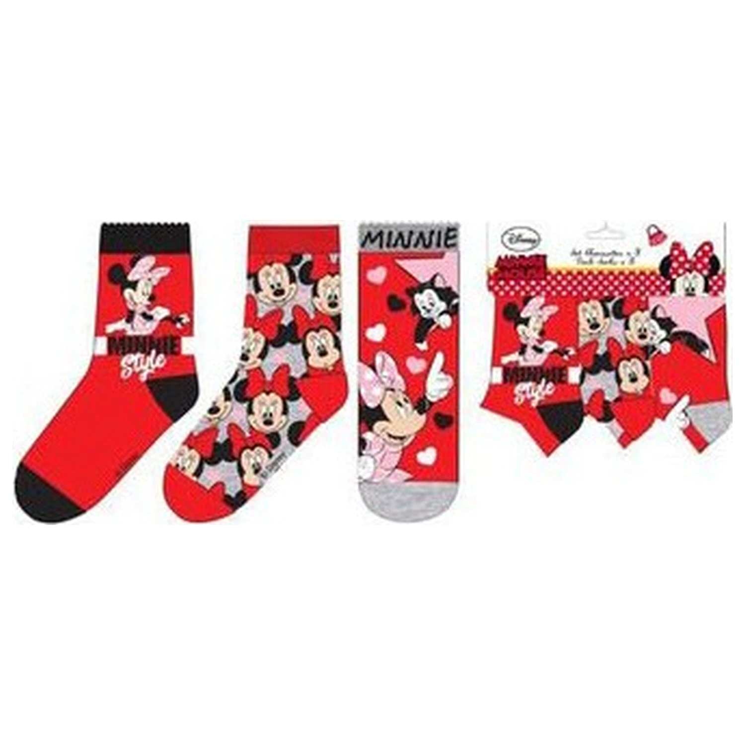 Disney Minnie Red Style dječje čarape 31/34 fotografija proizvoda