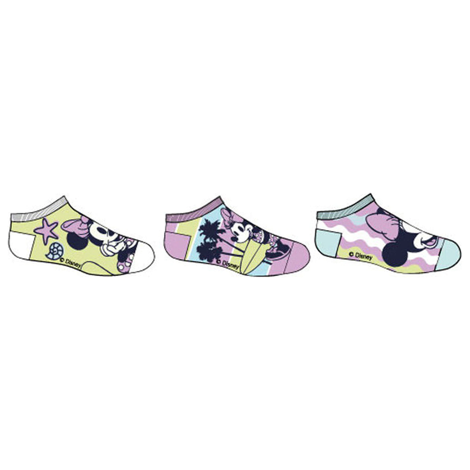 Disney Minnie Seaside Wave tajne dječje čarape 31/34 fotografija proizvoda