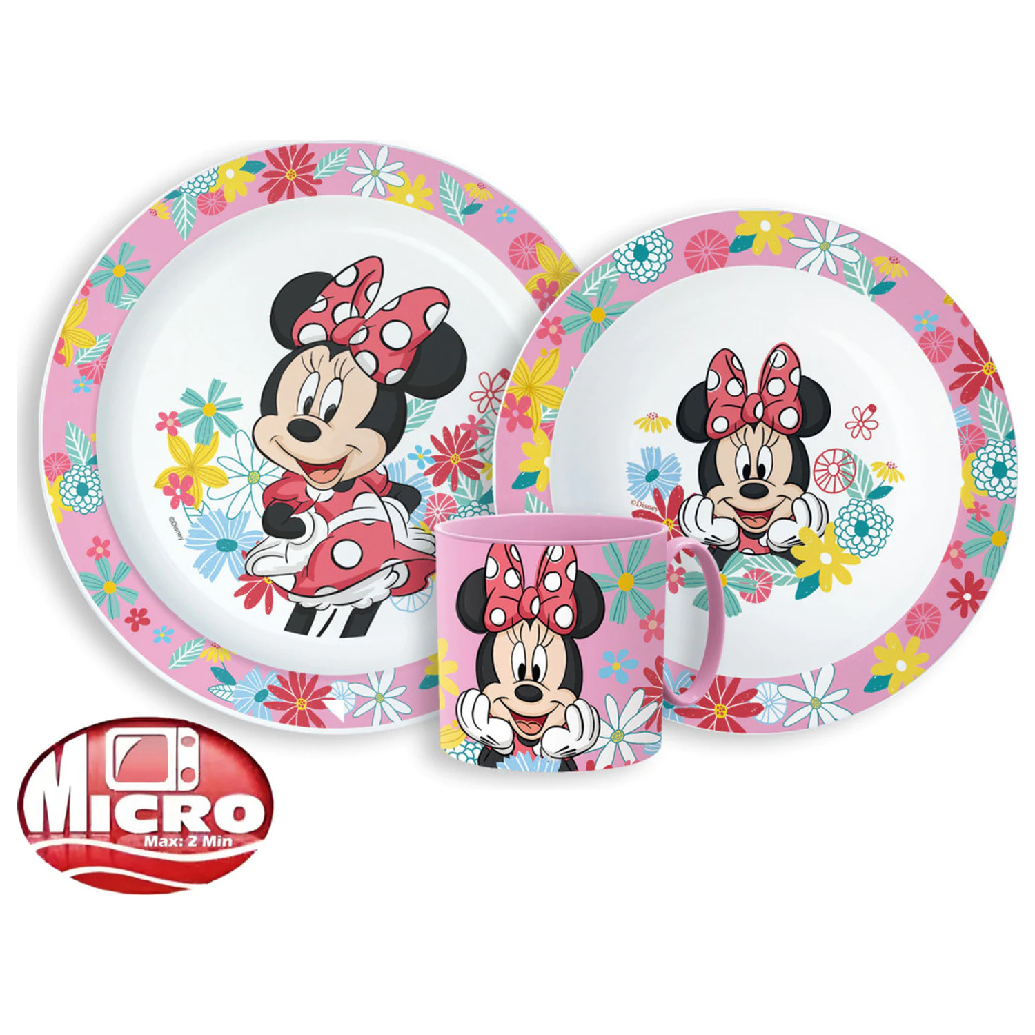 Disney Minnie proljetni blagovaonski set, mikro plastični set s šalicom fotografija proizvoda