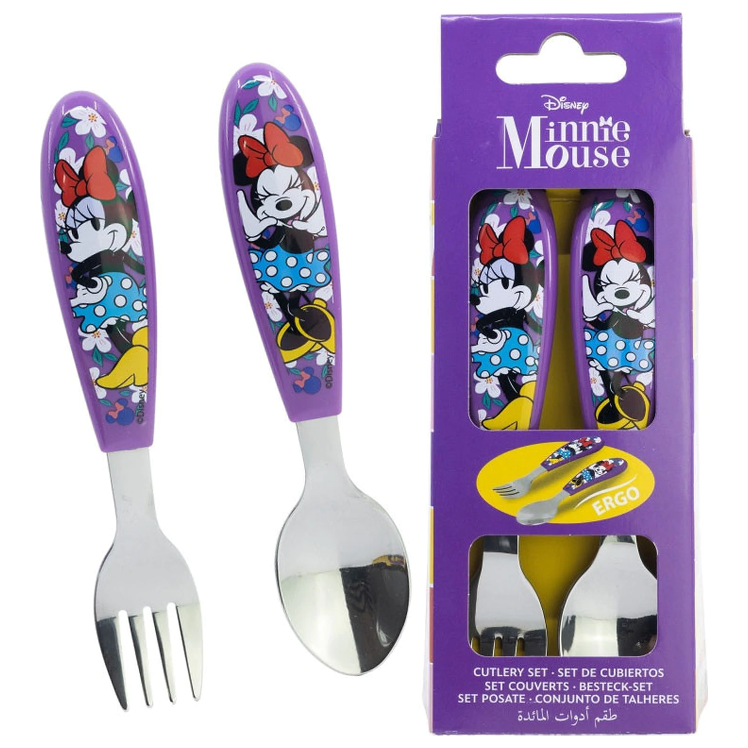 Disney Minnie Sunshine Metalni ergonomski set pribora za jelo - 2 komada fotografija proizvoda