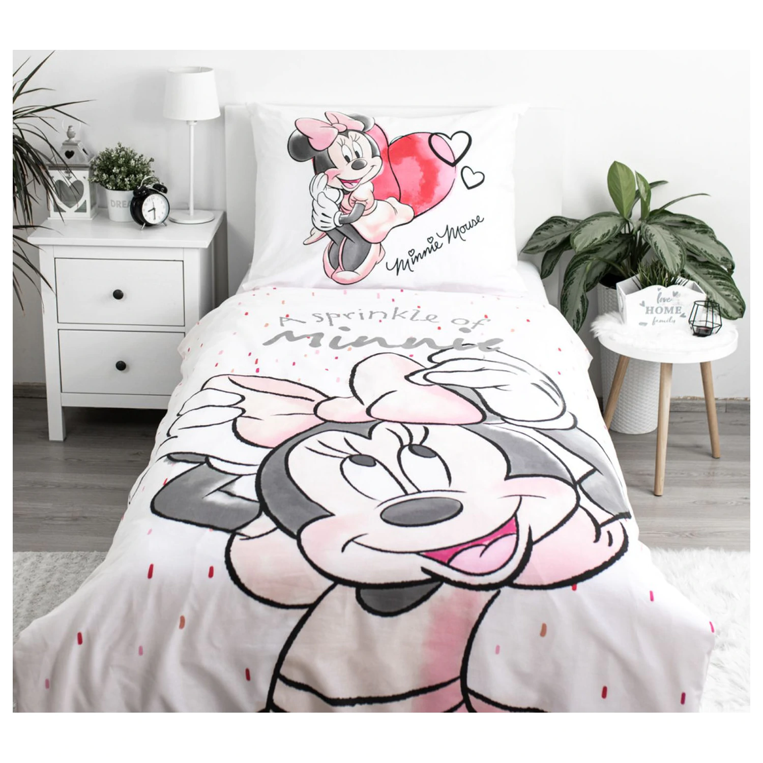 Disney Minnie bijela navlaka za poplun fotografija proizvoda