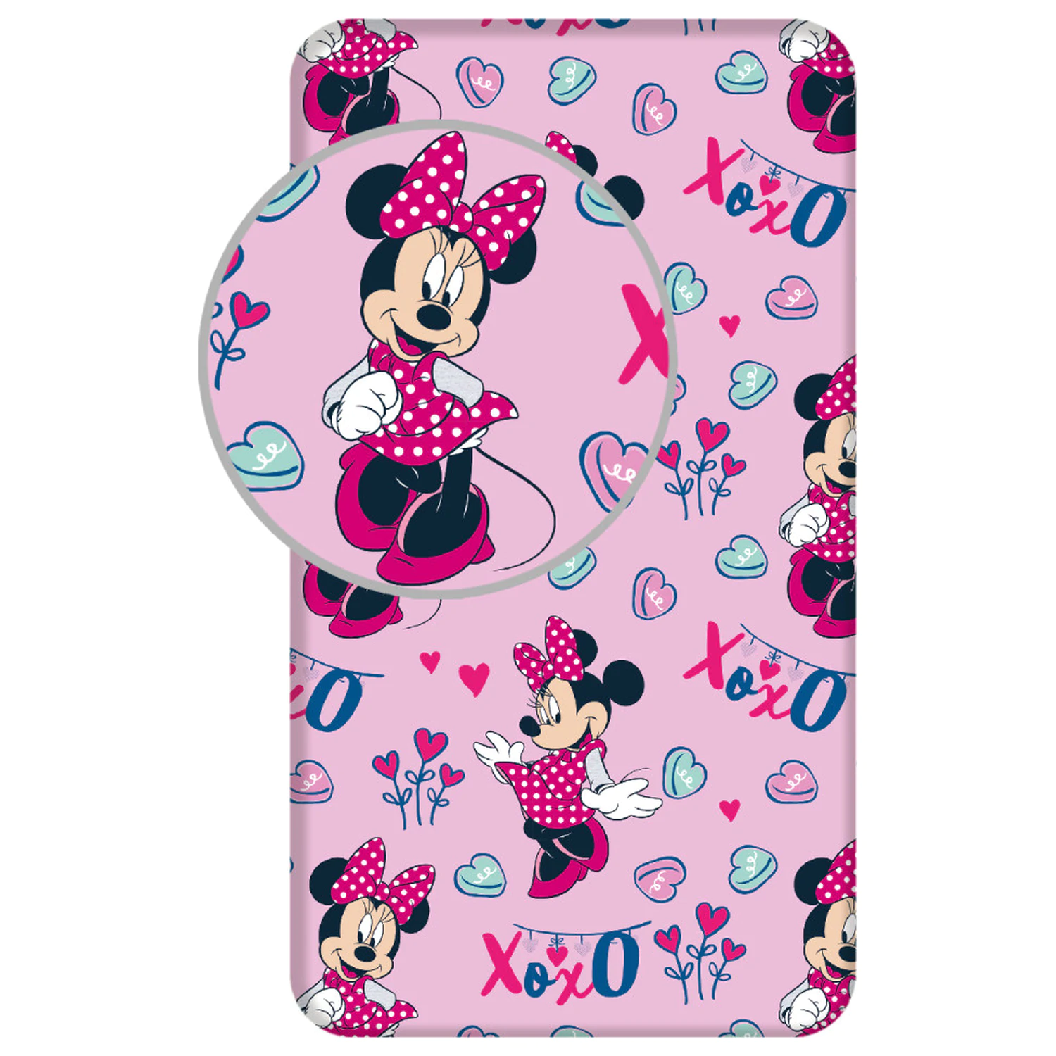 Disney Minnie XoXo pokrivač za madrac 90x200 cm fotografija proizvoda