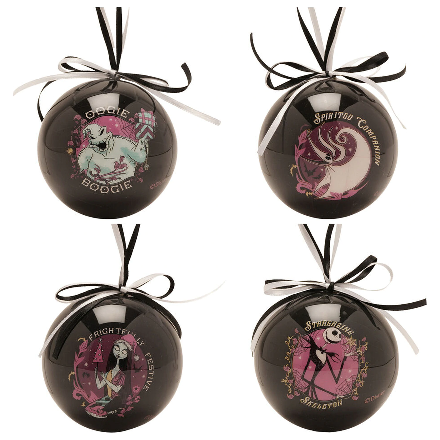 Disney Nightmare Before Christmas set 4 božićne kuglice fotografija proizvoda