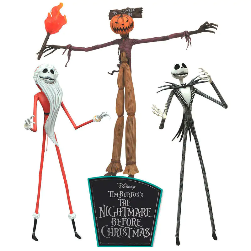 Nightmare before Christmas akcijske figure paket od 3 Poslovi Jacka Skellingtona 18 cm fotografija proizvoda