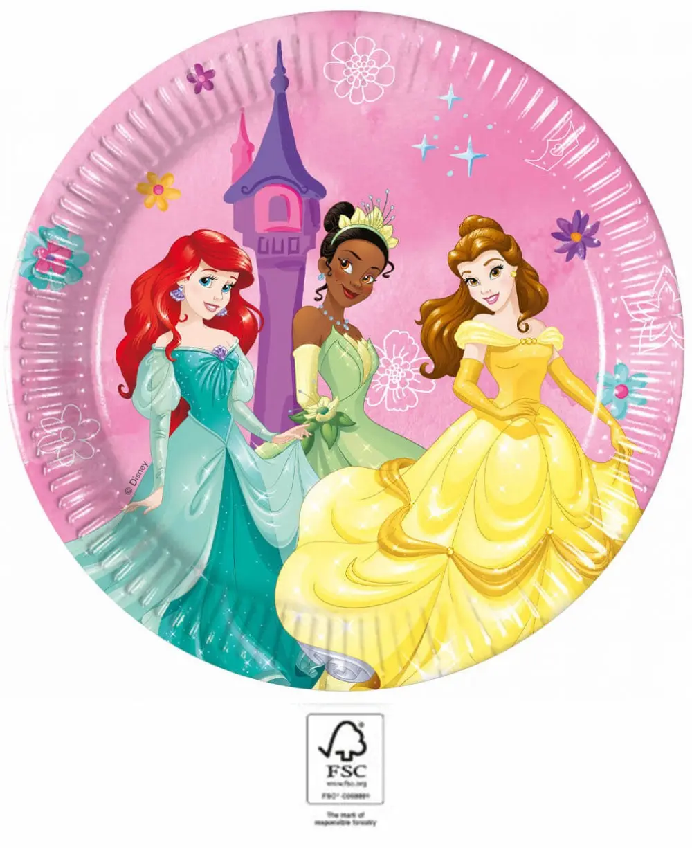 Disney Princess Live your Story, Disney Princess papirnati tanjuri 8 komada 20 cm FSC fotografija proizvoda