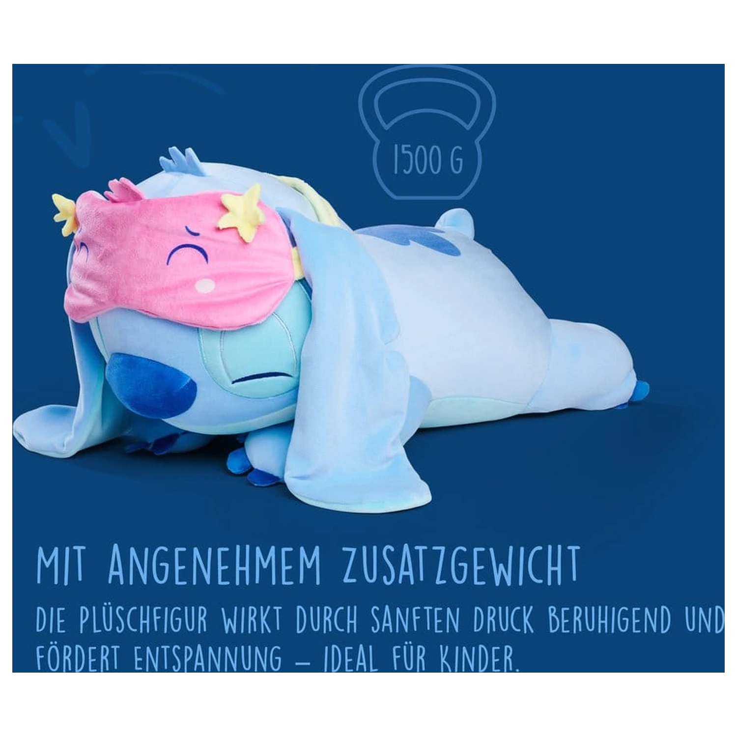 Disney Snuglets Wellbeing Heavy plišana figura Stitch 40 cm fotografija proizvoda