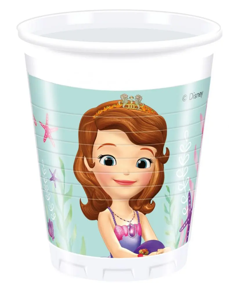 Disney Sofia the First Pearl of the Sea plastične čaše 8 kom 200 ml fotografija proizvoda